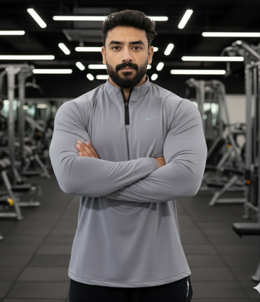 The Premium Zipped Long Sleeves - Gray