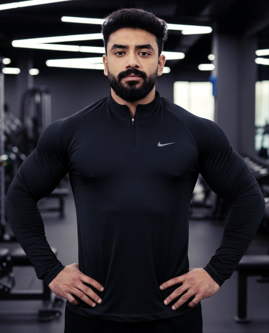 The Premium Zipped Long Sleeves - Black