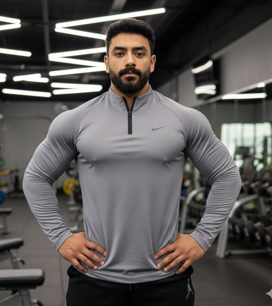 The Premium Zipped Long Sleeves - Gray