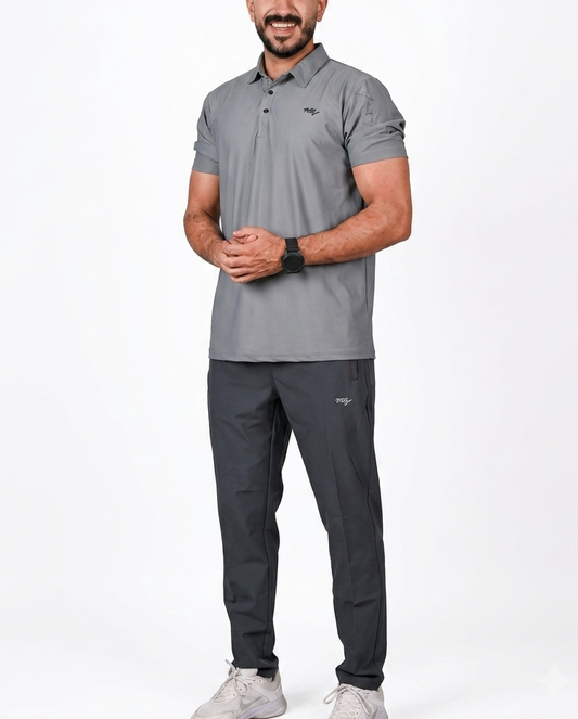 Court Dri-Fit Polo Set- Grey