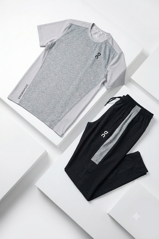 Performance Duo Set- White Grey