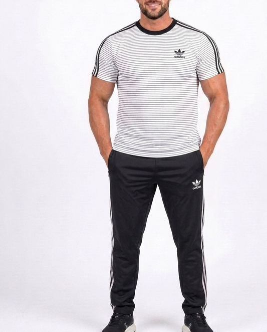 3Line Stripes Tracksuit White/Black
