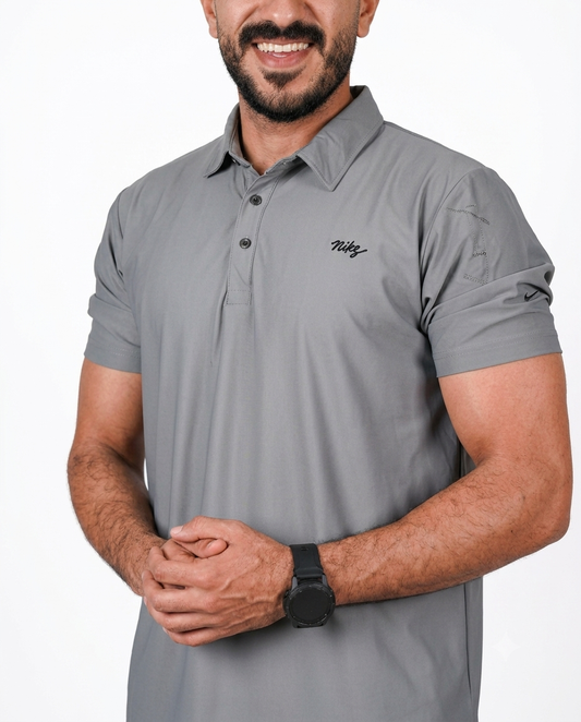 Court Dri-Fit Polo Set- Grey