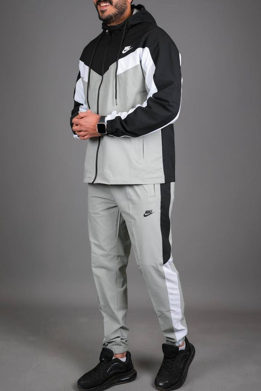 Wind Runner Tracksuit - black / white grey