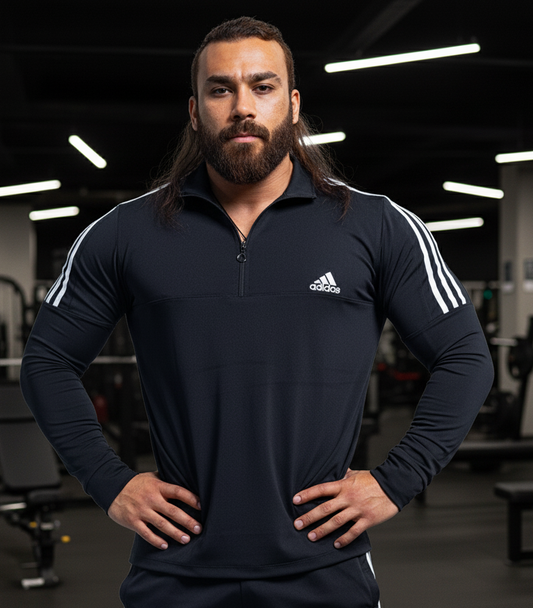 Striped Long Sleeves 3 Lines - Black