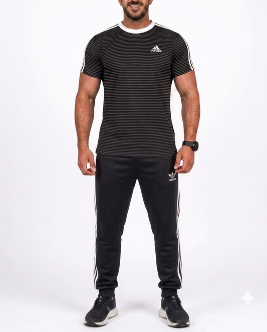 3Line Stripes Tracksuit Black