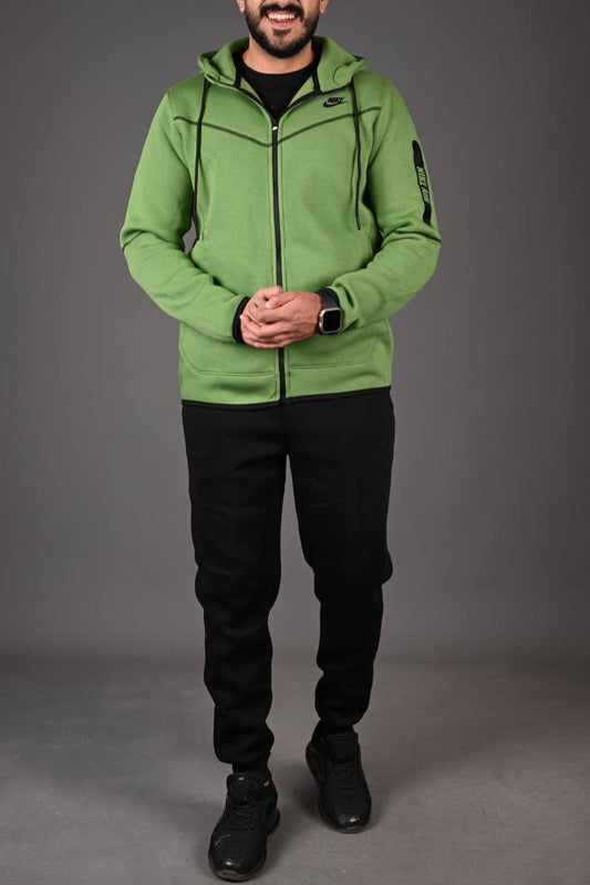Tech Track Suit Green Black