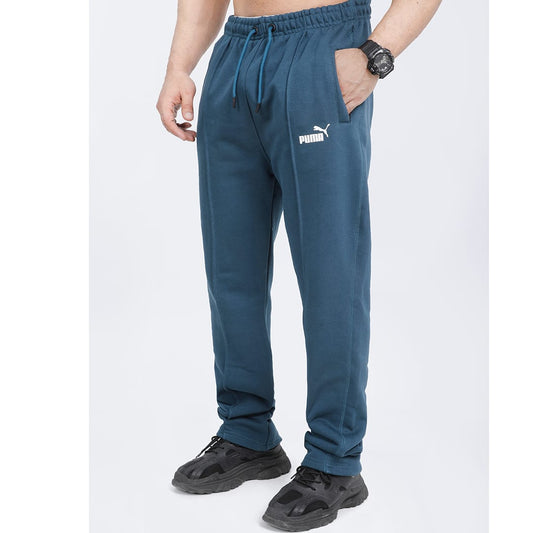 Oversized Cotton Track Pants- petrol