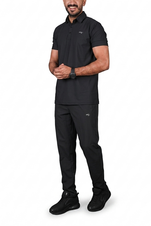 Court Dri-Fit Polo Set- Black