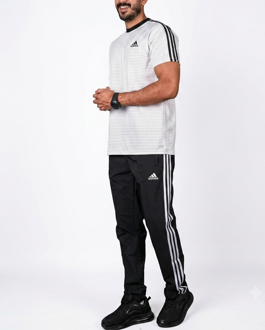 3Line Stripes Tracksuit White/Black