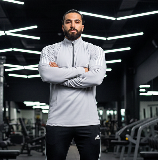 Striped Long Sleeves 3 Lines - Grey