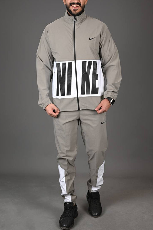 Woven Hybrid Tracksuit Grey White