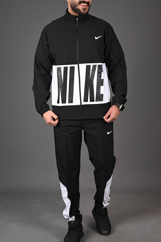 Woven Hybrid Tracksuit Black White