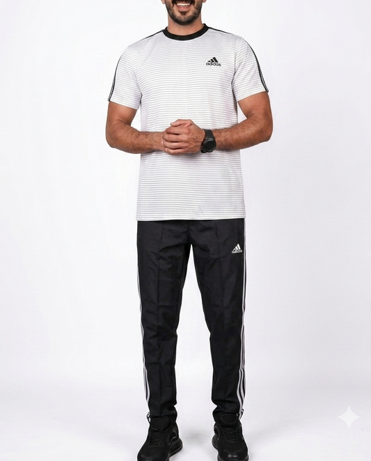 3Line Stripes Tracksuit White/Black