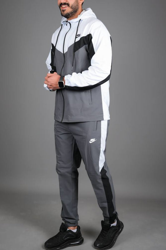Wind Runner Tracksuit - White/grey black
