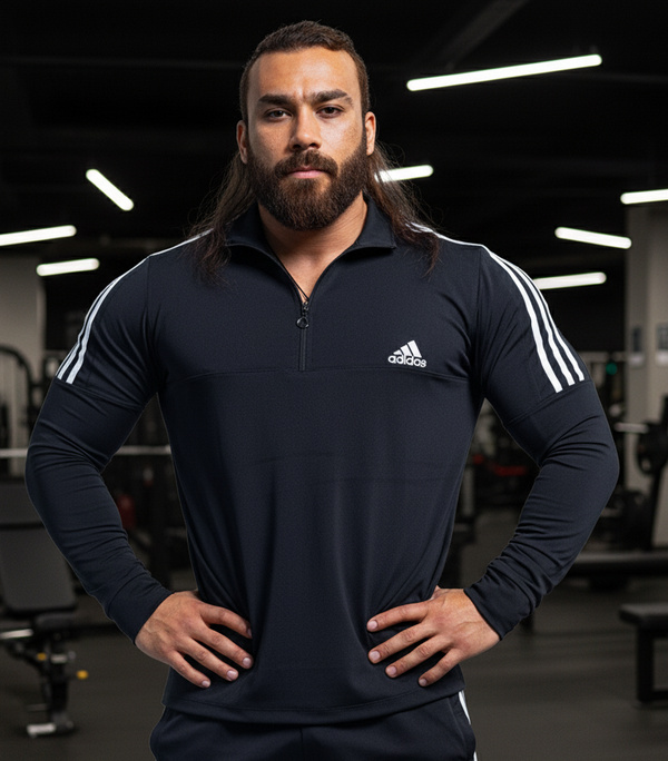 Striped Long Sleeves 3 Lines - Black