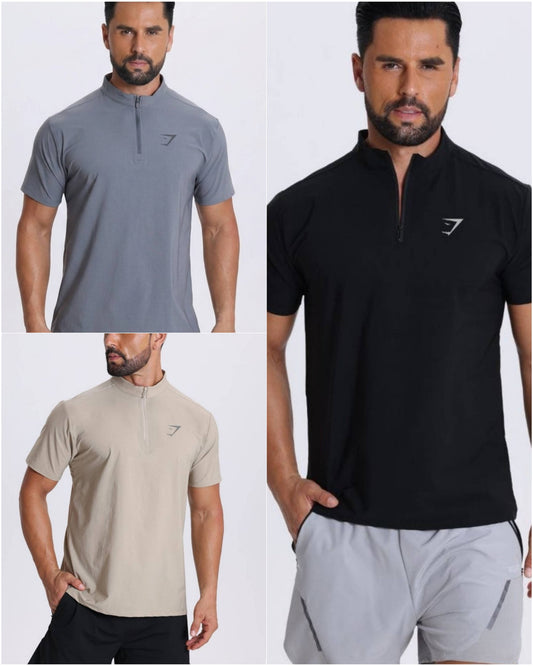 Vital Polo Quarter Zip Tshirt (Set OF 2 Pieces )