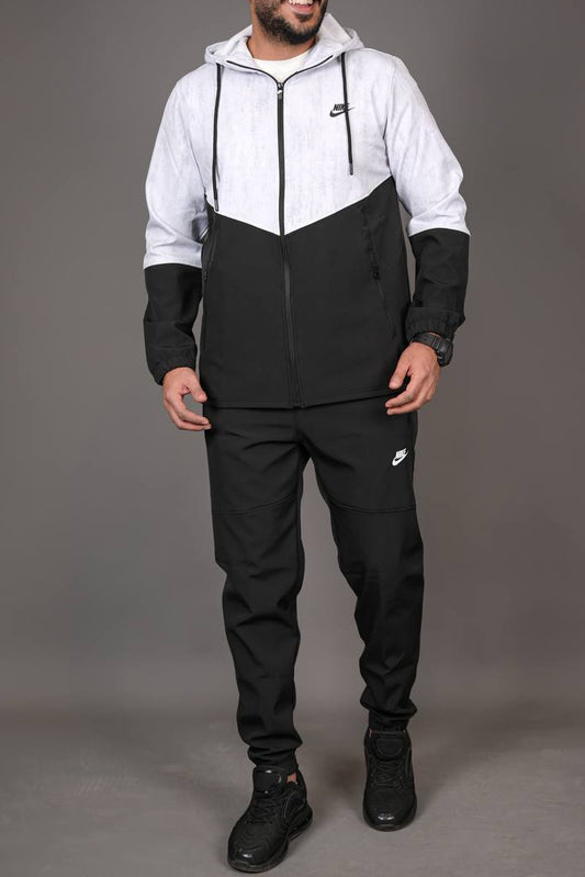 Storm Tracksuit White black